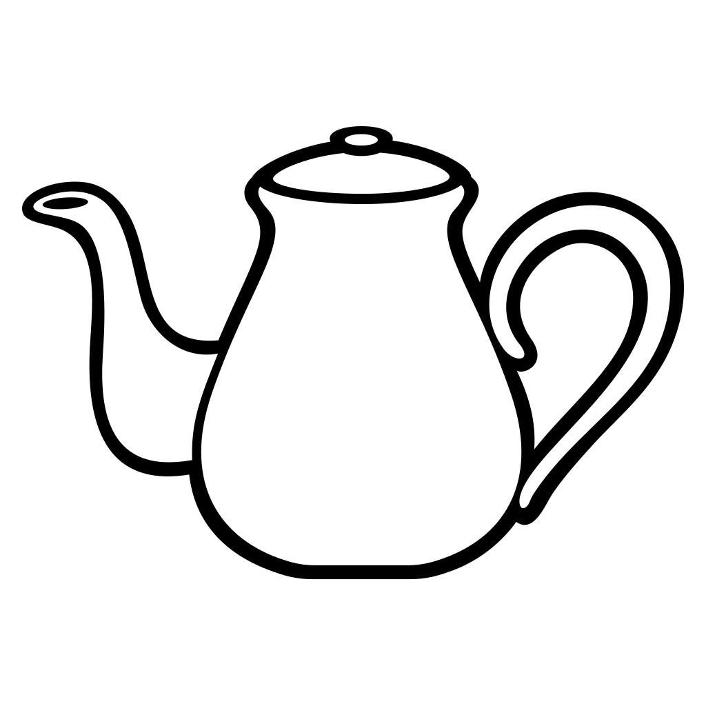 Elegant black and white teapot design for creative projects