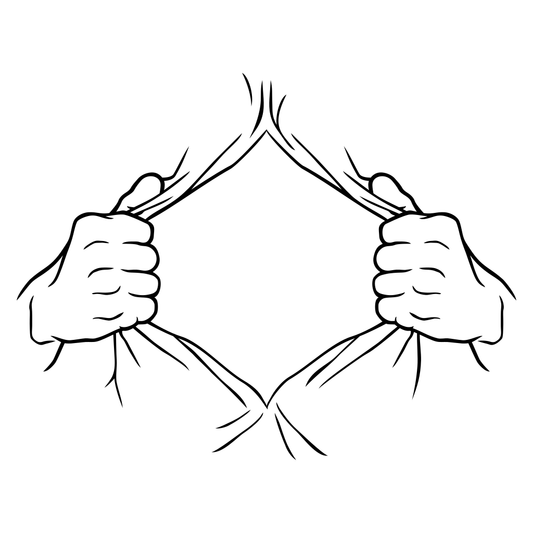 Creative tear away design for cutting machines