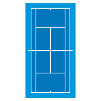 Creative vector design of a tennis court for cutting machines
