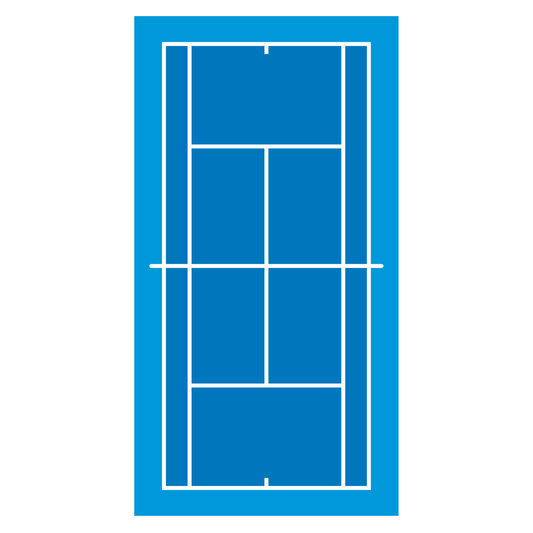 Creative vector design of a tennis court for cutting machines
