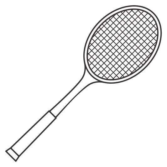 Creative vector design of a classic tennis racket for crafting
