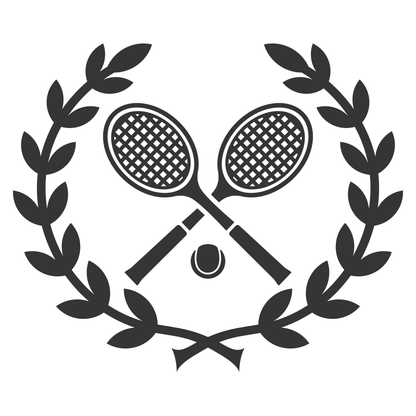 Creative tennis racquet wreath design for cutting machines