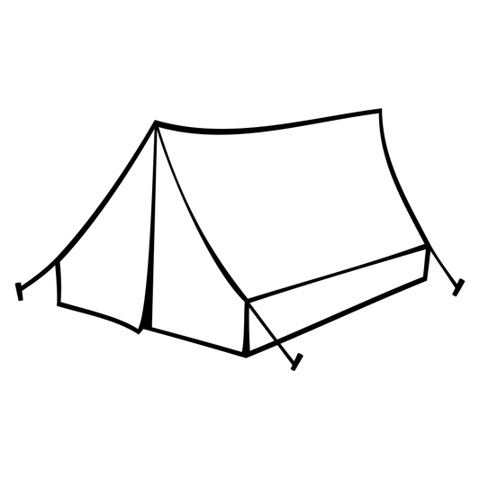 Creative vector svg file of a camping tent for cutting machines