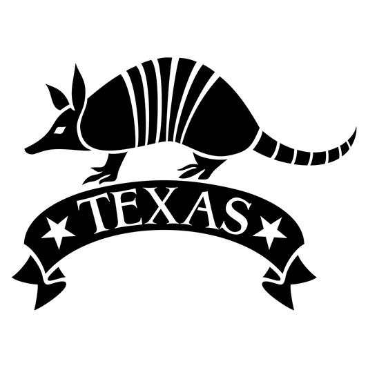 Creative Texas armadillo design for cutting machines