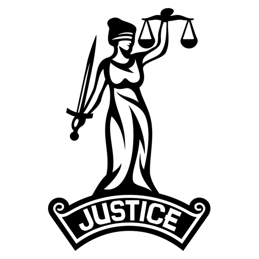 Inspiring vector design of the statue of justice for cutting
