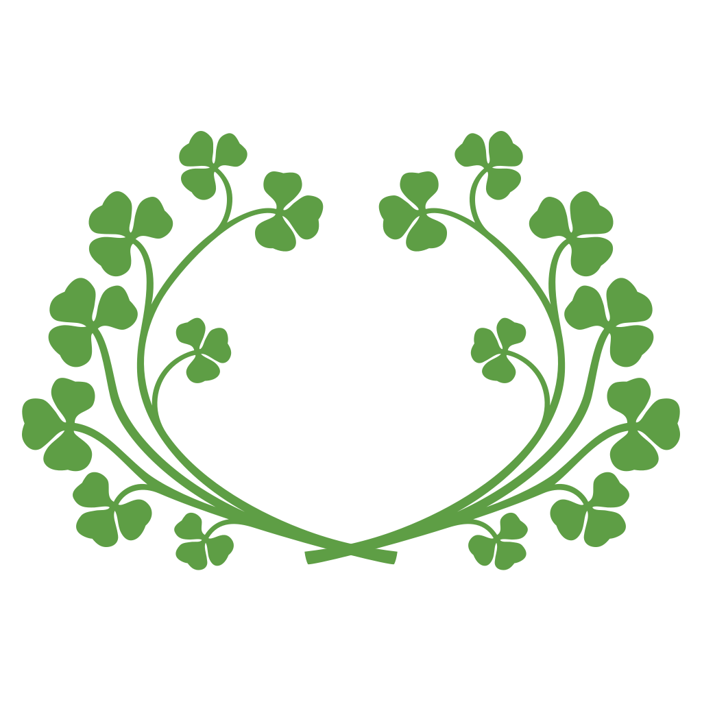 Clover wreath design for creative cutting projects