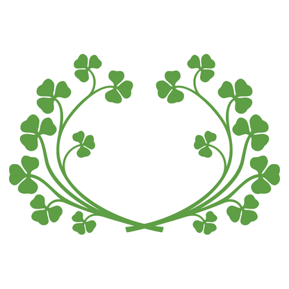 Clover wreath design for creative cutting projects