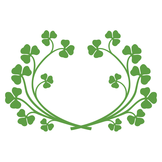 Clover wreath design for creative cutting projects