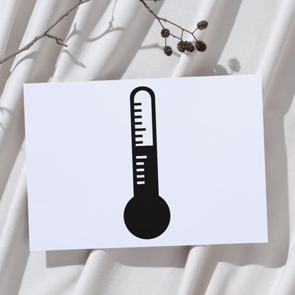 Creative black silhouette of a thermometer design for crafting
