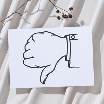 Unique thumb down vector design for cutting machines