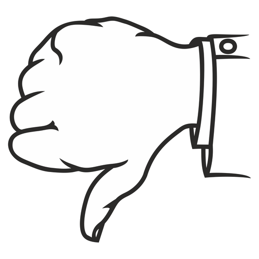 Unique thumb down vector design for cutting machines