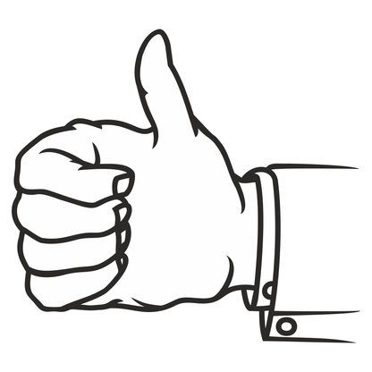 Creative thumbs up design for cutting machine projects