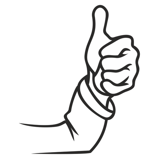 Vector design of a thumbs up gesture for creative projects