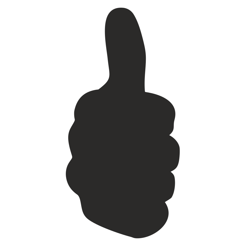Creative thumb up design for cutting machines in vector style