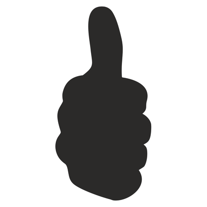 Creative thumb up design for cutting machines in vector style