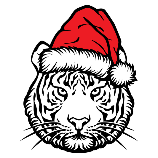 Unique Christmas tiger design for cutting machines