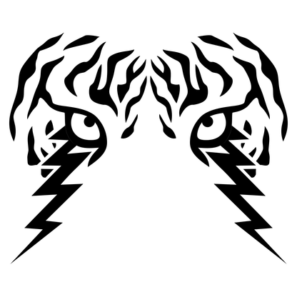 Stunning black layered tiger design for crafting projects