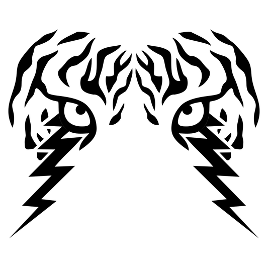 Stunning black layered tiger design for crafting projects