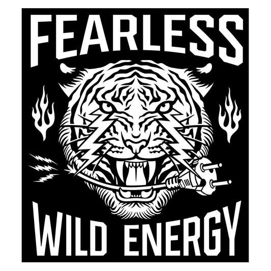 Striking black and white tiger design for cutting machines