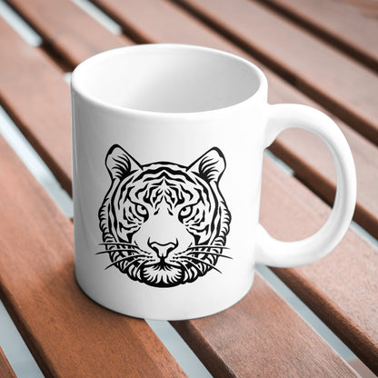 Intricate tiger head design for creative cutting projects