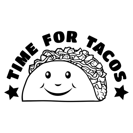 Celebrate culinary joy with cheerful taco vector design