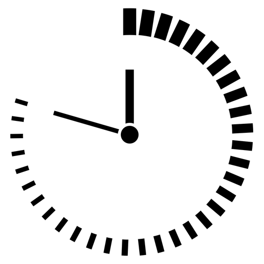 Unique time icon for creative projects and designs