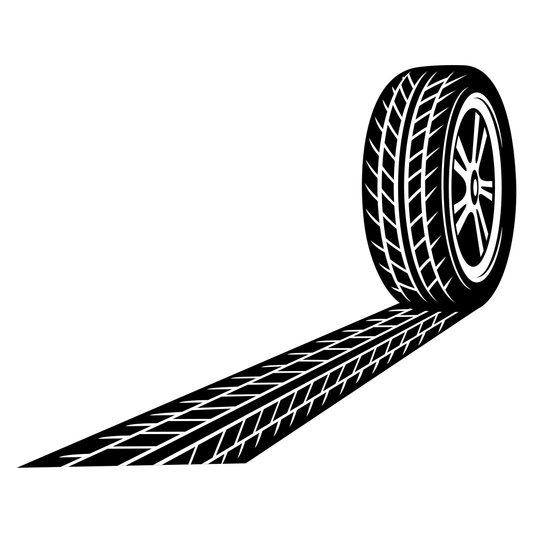 Vector layered tire and track design for cutting machines