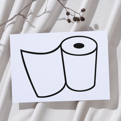 Vector design of a toilet paper roll for cutting