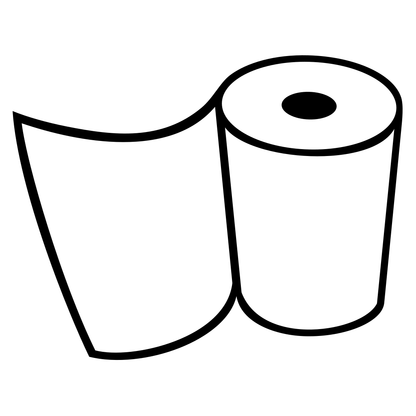 Vector design of a toilet paper roll for cutting