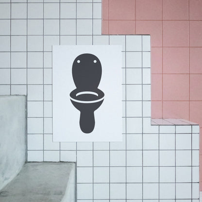 Creative vector design of a minimalist toilet pot for crafting