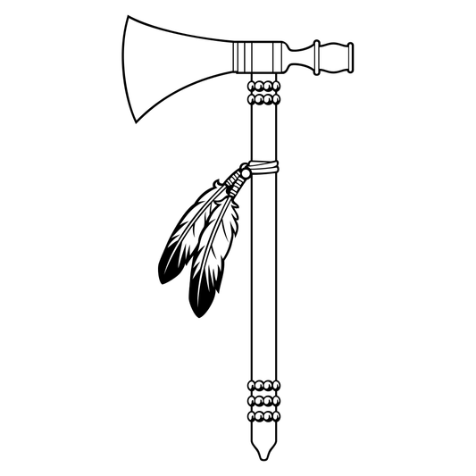 Elegant black and white vector design of a tomahawk for crafting