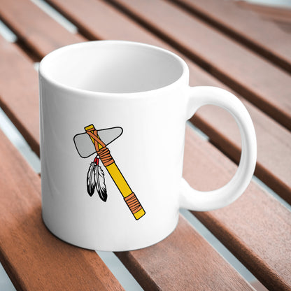 Crossed tomahawks with feathers for creative designs