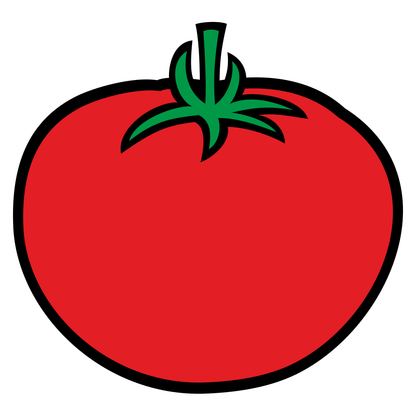 Bright red tomato design for creative cutting projects