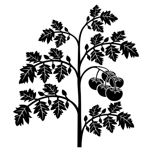 Creative tomato plant vector for crafting and cutting machines