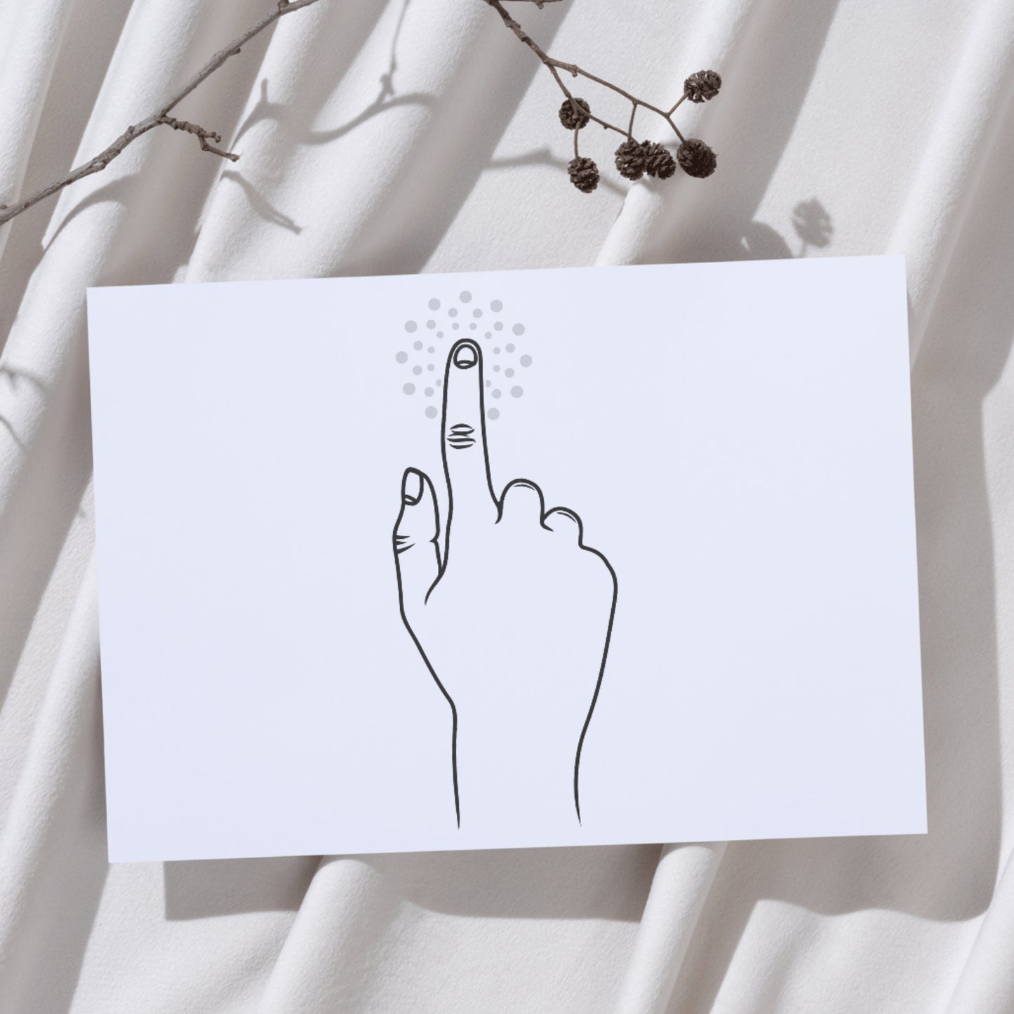 Innovative touchscreen hand illustration for creative projects