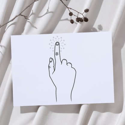 Innovative touchscreen hand illustration for creative projects