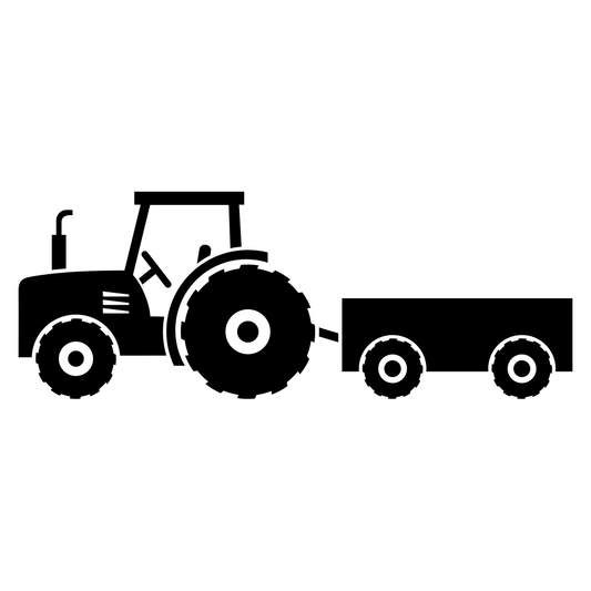 Vector design of tractor and wagon for cutting machines