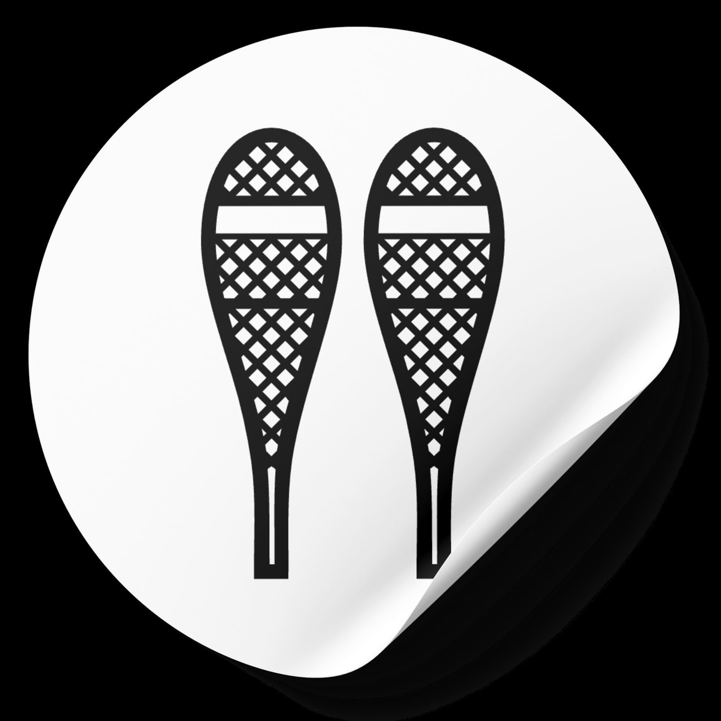 Traditional snowshoe design ideal for crafting and cutting