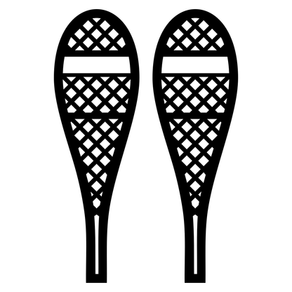 Traditional snowshoe design ideal for crafting and cutting