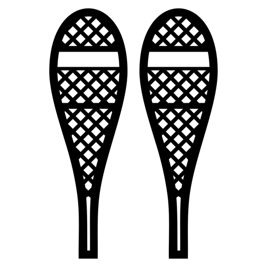 Traditional snowshoe design ideal for crafting and cutting