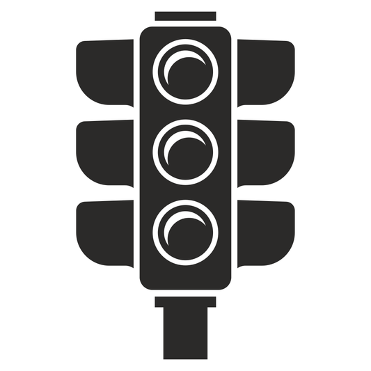Creative traffic light vector design for cutting machines