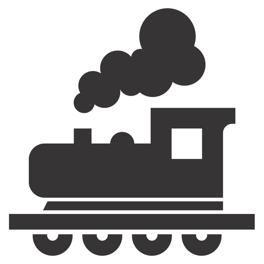 Creative steam locomotive vector design for craft projects