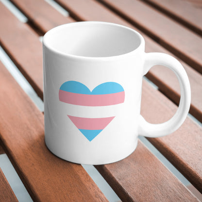 Transgender pride heart design for crafts