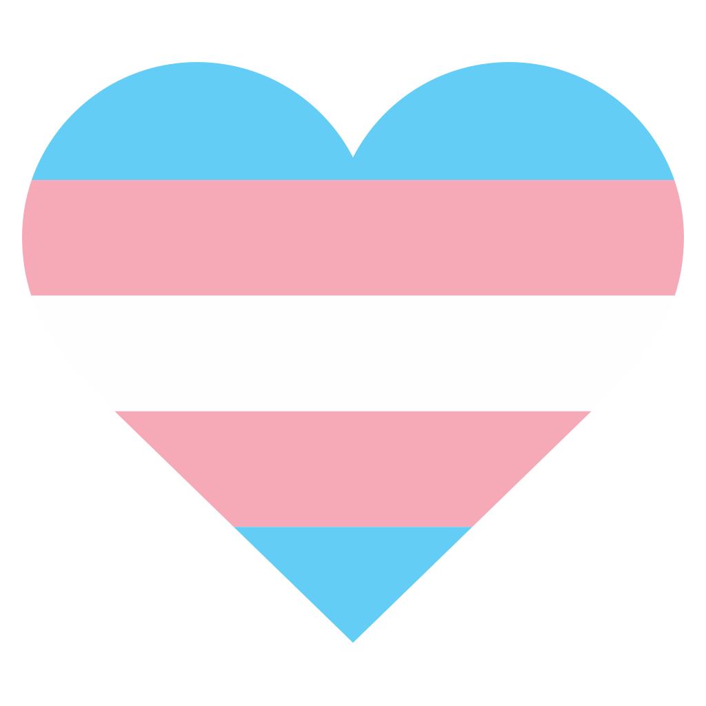 Transgender pride heart design for crafts