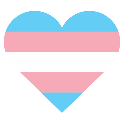 Transgender pride heart design for crafts