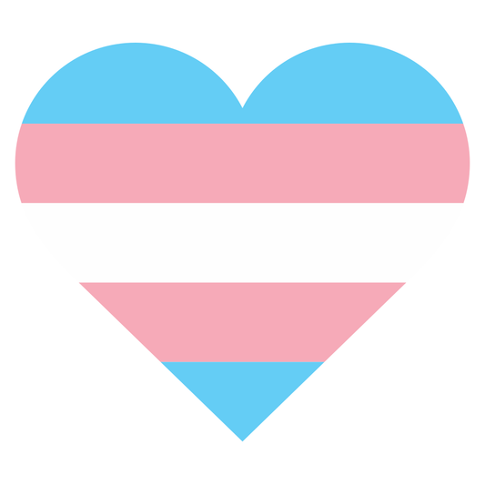 Transgender pride heart design for crafts