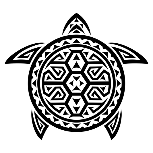 Unique tribal tattoo turtle design for creative projects