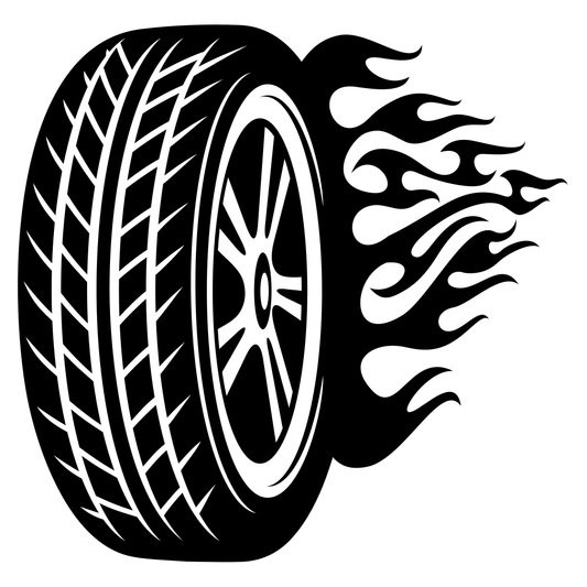Dynamic trire flame layered tire design for cutting machines