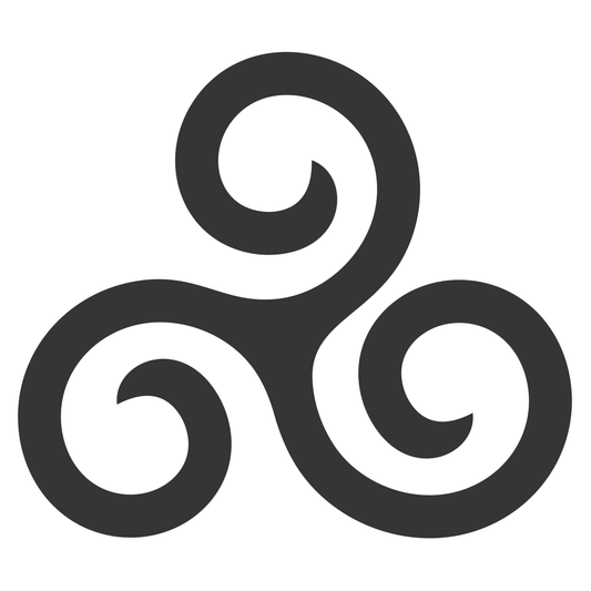 Intricate triskelion spiral design for cutting machines