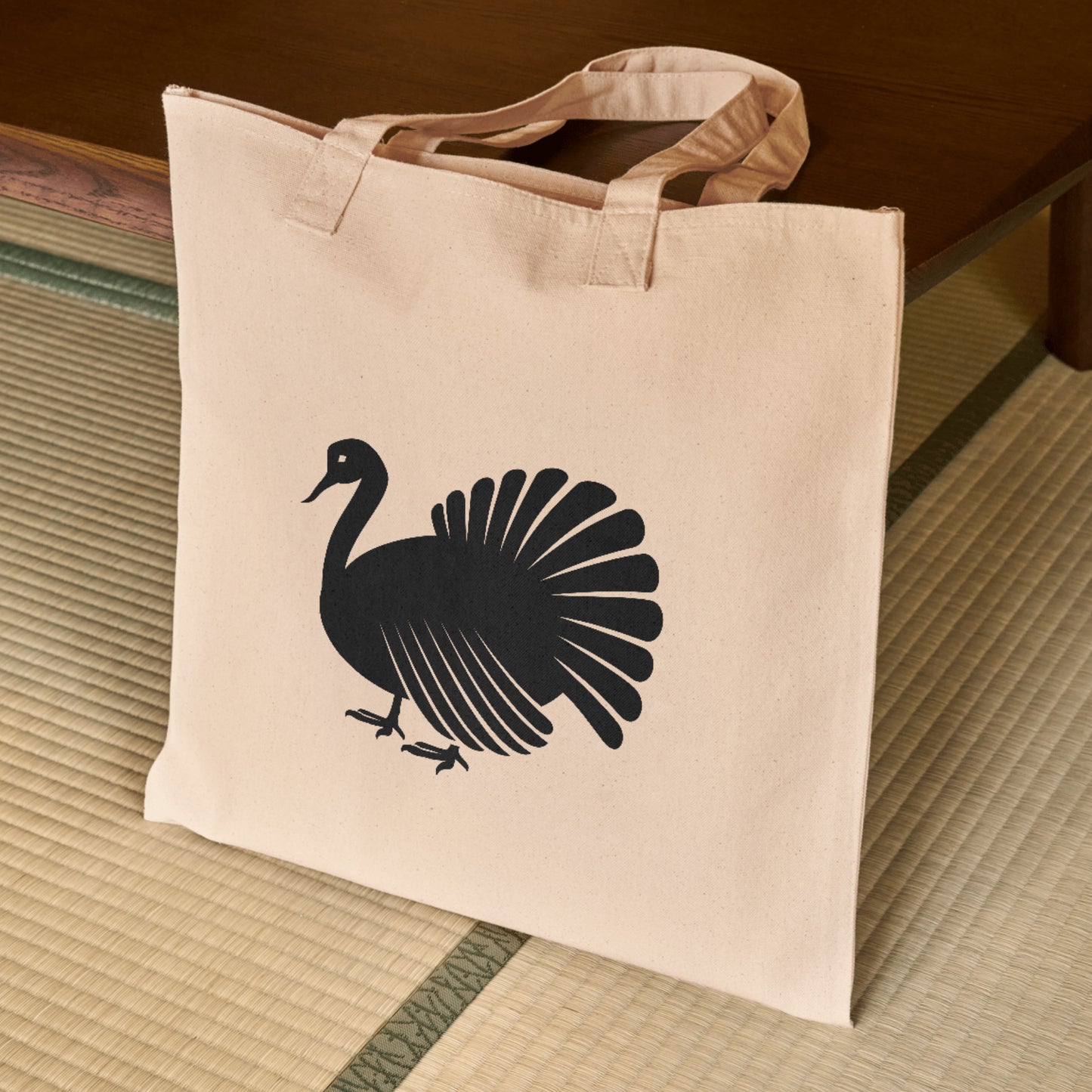 Stylish black silhouette of a turkey for creative projects